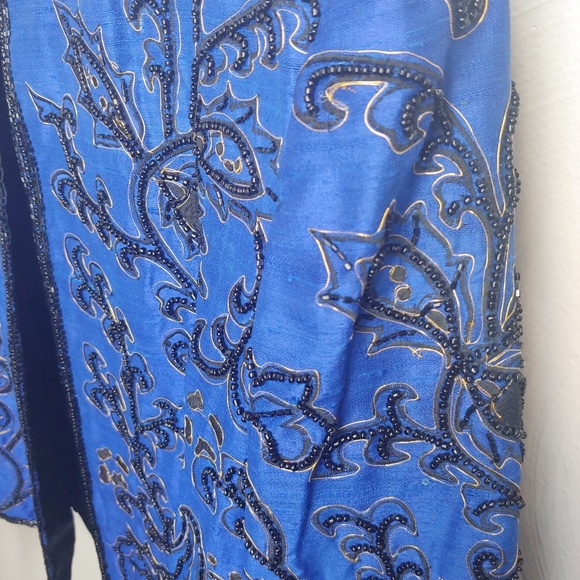 Vintage Silk Beaded Evening Jacket - Picture 3 of 6